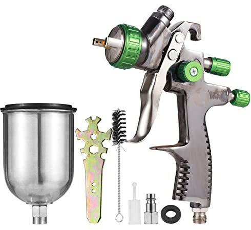 Hanzete LVLP - Pistola pulverizadora de aire de alimentación por gravedad, kit de pistola de pulverización de pintura de 1,3 mm, boquilla de 600 ml, pulverizador de pintura de aire para pintar paredes