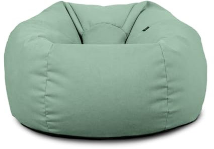 rucomfy Beanbags Large Adults Bean Bag Chair with Filling Included - Machine Washable Durable Big Bean Bag for Adults - Comfortable Home & Living Room Beanbag Seat for All Ages (Jade, Beanbag Only)