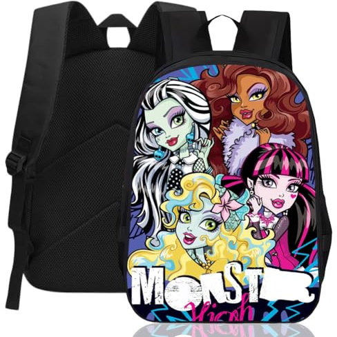 XNAUVOI Monster Rucksack, 3D Gedruckter Schulrucksack Cartoons Bookbagkindertasche Mädchen Kindergarten, Ideal für Kinder Für Schule Oder Reise