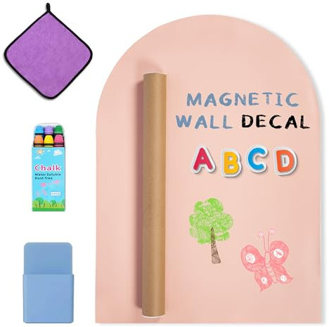 HeatPomelo Sticker Mural Arc Magnétique 110 x 80 cm, Tableau Autocollant À Coller, Papier Peint Magnétique Pour Maison Et Espace Créatif (Camel Blush)