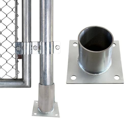 6 Inch/ 150mm Metal Round Post Base, Fence Post Anchor Column Flange for Concrete/Cement/Playground/Deck Supports/Deck Railing/Shed Base, Stainless Steel(6 Pcs)