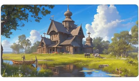 Gaming Mouse Pad XXL 700x300x4mm Large Mouse Mat with Stitched Edges Non-Slip Rubber Base Soft Cloth, with Water Resist Surface Keyboard Pad, for Computers Laptop Office Desk Mat Farm Y2358