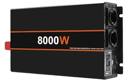 Transformateur Tension Onduleur À Onde Sinusoïdale DC 12V 24V Vers AC 220V 8000W 6000W 5000W 4000W 3000W Convertisseur De Batterie Externe Portable Onduleur Solaire Onduleur Convertisseur(3000W,12V_22