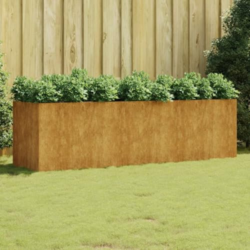 Xichuzi Hochbeet 280x80x80 cm Cortenstahl, Palettenrahmen, Hochteich, Gemüsebeet, Kräuterregal Balkon, Blumenbeet, Kräuterspirale, Tomatenbeet, Pflanzhochbeet - 824540