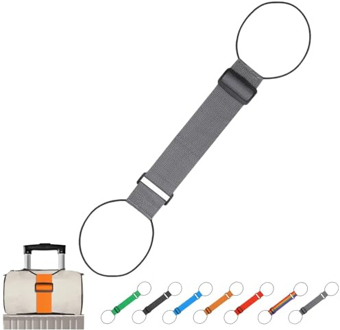 Robuste, verstellbare Gepäckverbindungsgurte for vielseitige Anwendungen, Gepäckverbindungsgurte for Koffer, sicheres Stapeln und freihändiges Reisen, elastisches Seil(Grey)