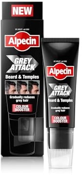 Alpecin Grey Attack Barba y Patillas Colour Booster 50 ml – Reduce gradualmente las canas con resultado natural sin efecto tinte para hombres