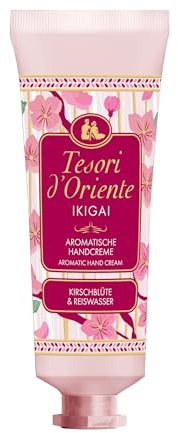 Tesori d'Oriente Handcreme Ikigai | Kirschblüte & Reiswasser | 75 ml | Pflegende Handcreme für ein Wellness-Ritual für Körper & Sinne