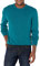 Amazon Essentials Men's Long-Sleeve Crewneck Jumper, 100% Cotton, Big & Tall Options Available, Teal Blue Heather, L