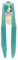 Baisheng Miku 30 cm + 120 cm Zopf Blau Grün Gerade Hatsune Miku Lange Cosplay Kostüm Perücke (Basis Perücke 30cm+120cm Zopf-Blau Grün)