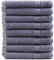 8X Gästetuch | Anthrazit | 100% Baumwolle Frottier | Oeko-TEX® Standard 100 | Premium Qualität 500 g/m²
