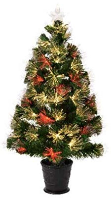 keamingk Albero a Fibre Ottiche Dimensioni Varie (60 CM - 59 LED)