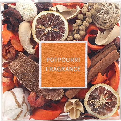 Qingbei Rina Orange Pot pourri, Cinnamon Scented Pot pourri Dried Flowers,Decorative Bowl Vase Filler,Home Fragrance,Bathroom Decor,400g/Large)
