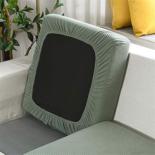 SYLC Sofa Sitzkissenbezug Stretch Sitzkissenschutz Elastischer Kissenbezüge, Husse Überzug Bezug Für Sofa Sitzkissen, rutschfest Stoff Tartan (Grün,1-Sitzer Groß)