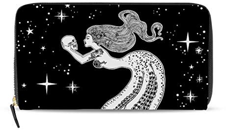 GIGIJY Schöne magische Geldbörse für Mädchen mit mehreren Kreditkartenfächern aus Leder mit Reißverschluss