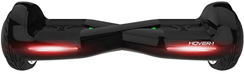 Hover-1 Dream Hoverboard Elektroroller mit LED-Beleuchtung, Jet Black, 25 x 9 x 9 cm