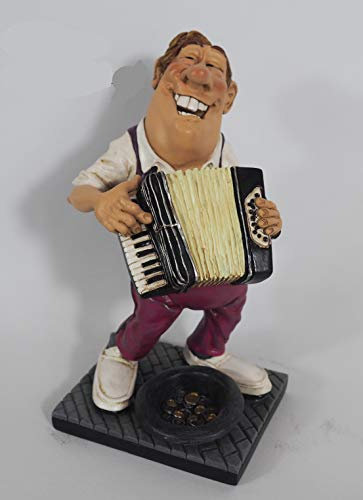 Musiker Akkordeon Funny Beruf Poly Figur Profession 15 cm Neu