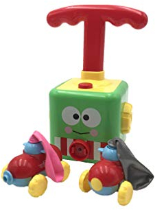 Comansi C19032 Rana Auto angetrieben von Luftballons. Autos zu Spielen Rennen. Experimentelles und pädagogisches Vorschulspielzeug. AIR Pump CAR, Gelb, Rot