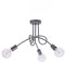 Light-Home Edison Deckenbeleuchtung Lampen Deckenlampen - Deckenlampe Industrial für Wohnzimmer Schlafzimmer und Esszimmer aus Metall - Pendelleuchte 3-Flammig - Graphit mit Glitzer