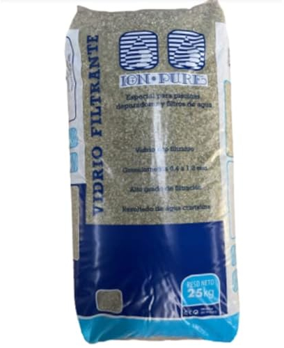 Suinga - Verre filtrant pour Piscine, Sac de 25 kg, ecoglass 70x30x10 cm, Bleu