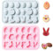 YGCHEN Silikonform Ostern 3D Schokoladenform Osterhase Ostereier Mould Kuchenform Hase Seifenformen Küche Backform für Backen, Kuchen, Schokolade, 2 Stück