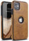 PU Leder Hülle für iPhone 11, Retro Ultradünn Stoßfest Kratzfest Rutschfester Weicher Griff Vintage Luxus Business Schutzhülle Kompatibel mit iPhone 11 (Braun)