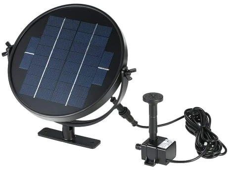 Riloer Kit de bomba de agua de panel solar de 9V 1,8 W, Kit de estanque sumergible de fuente con energía Solar