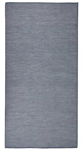 vidaXL Outdoor Teppich Flachgewebe Witterungsbeständig UV-beständig Außenteppich Balkon Terrasse Garten Swimming Pool 100x200cm Blau