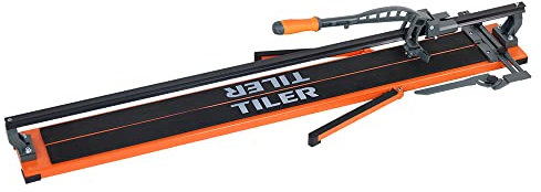 TILER 48 Inch Manual Tile Cutter,Professional Porcelain Ceramic Tile Cutter, Removable Scale & Tungsten Carbide Cutting Wheel, Anti-Skid Feet & Ergonomic Handle 8102E-5B