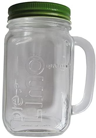 Eckes - G r a n i n i - Die Limo - Henkelglas mit Deckel (grün) - Glas 0,3 l.