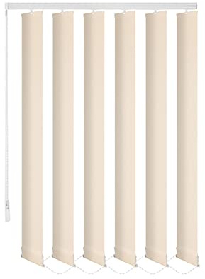 probath ERSATZLAMELLEN 8 Farben 250 cm LANG INDIVIDUELL KÜRZBAR AUSTAUSCHLAMELLEN LAMELLENVORHANG (Sand/Creme, 20er Set)