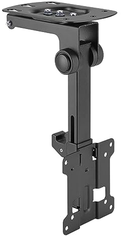 RICOO TV Deckenhalterung Schwenkbar Fernseher Halterung Decke Klappbar für 13-27 Zoll Bildschirm-Halterung Dachschräge D0411 Fernsehhalterung Decken-Halter Flach Smart OLED Curved VESA 100 x 100