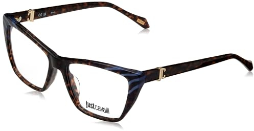 Just Cavalli Unisex VJC045V Sunglasses, Shiny Havana+azure, 54