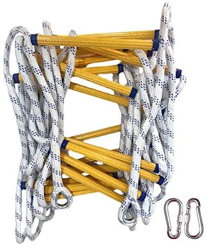 LekLai Fluchtseilleiter, Notfallleitern, Nylonharz, Feuerleiter, Notfallrettung, Sicherheitsleiter, rutschfest, Weich, Mit Haken Für Fenster, Balkon, Dach, Dachboden, Baumhaus, Tragfähigkeit Bis Zu