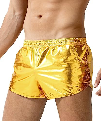 Casey Kevin Sexy Unterwäsche für Mann, Festival Outfit Herren, Glitzer Kurze Hose Herren