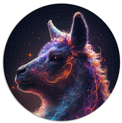 Puzzle mit 1000 Teilen, Galaxie, Alpaka, Lama, Meme, 100% recycelter Karton, Puzzlespiel Erwachsene, Heimkunst, Dekoration, Weihnachtswunschliste mit Weihnachtsmann, 67,5 x 67,5 cm