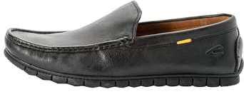 camel active Herren Lederslipper mit Logoprägung Schwarz, menswear-48