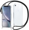Xylota Coque Avec Cordon Pour iPhone XR 6,1, Etui Avec Collier Réglable Laniere Tour de Cou Lanière Corde Lanyard, Transparente Silicone Souple TPU + PC Case Antichoc Protection Housse Cover, Noir