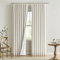 Vision Home Verdunklungsvorhänge aus Leinen-Mischgewebe, 259 cm, für Wohnzimmer, Schlafzimmer, wärmeisoliert, Plissee-Vorhänge mit Haken, 101,6 cm B x 260 cm L x 5 cm