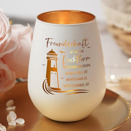 Craftique Sinnvolles Beste Freundin Geschenke, Geschenk für Freundin - Windlichter mit Gravur - Geburtstagsgeschenk für Freundin zum Weihnachten, Abschluss, Ostern, Geschenk Freundin Geburtstag
