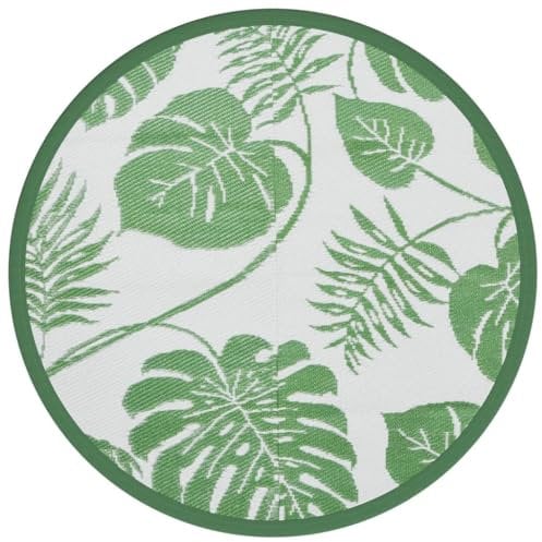 vidaXL Outdoor-Teppich Grün Ø160 cm PP