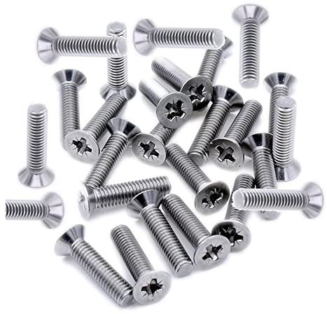 TERF® M5 X 100mm Pozi Countersunk Machine Screws Stainless Steel A2 (304) Machine Screw M5 (5mm) X 100mm Pozi Flat Double Countersunk Machine Screw Bolts - Pack of 10