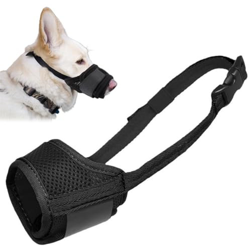 TEOZBLU Maulkorb für Hunde, Verstellbare Schlaufe, Atmungsaktiv, Sicherer, Schneller Sitz Für Kleine,Sicher Atmungsaktives Bellen und Kauen, mit Verstellbarer Schlaufe, Atmungsaktives Mesh