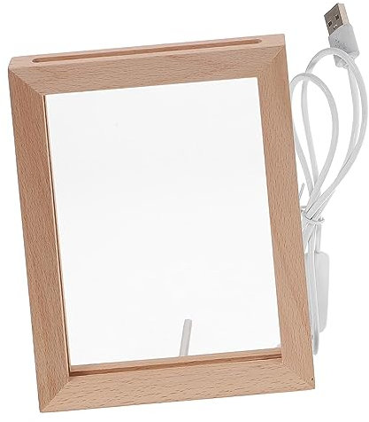 WHAMVOX Leuchtendes Fotorahmen-nachtlicht Leuchtender Bilderrahmen Nachtlichtlampe Bilderrahmen Beleuchten Bilderrahmen Mit Led-licht Fotorahmen Mit Led-licht Deckenmedaillons Hölzern