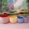432Hz Colored Frosted 6B+8G+10E+12C Quartz Crystal Singing Bowl+case for Meditation, Yoga and Relaxation