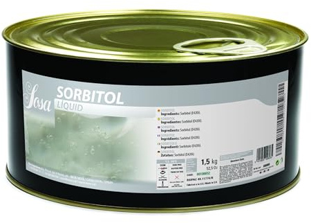 Sosa Sorbitol Liquid, Low-Calorie Sweetener & Texturiser for Tasty Sugar-Free Delights! - 1.3Kg
