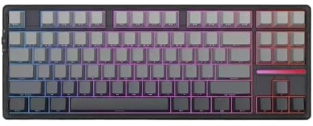 Teclado mecánico inalámbrico V87 Pro, RGB dinámico, 3 Modos, USB, ergonómico para PC y Juegos con diseño Personalizado N-Key Rollover(V87PRO Shimmer)