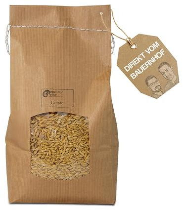 Gebrüder Goller Gerste 25kg - Gerstenkörner für Hühnerfutter/Taubenfutter/Entenfutter/Nagerfutter/Kaninchenfutter - Gerstenkorn Getreide für Vögel und Kleintiere direkt vom Hof im Sack