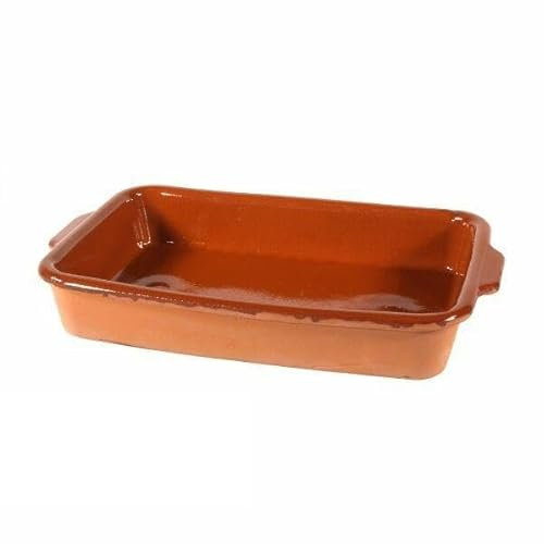 mille idee Pirofila teglia da forno rettangolare in terracotta 27 x 17 cm