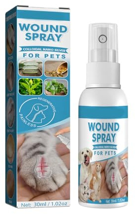 DIIOOMIEEU Katzen-Wundpflege, Heilhilfe und Hautreparatur für Wunden und Schürfwunden, Juckreiz, Linderung von Hunden, 30 ml