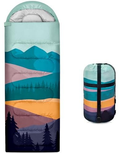 Ausletie Sleeping Bags for Adults Kids,3 Seasons Cold Warm Weather Waterproof Lightweight Camping Sleeping Bags for Men and Women,Camping Outdoor Travel